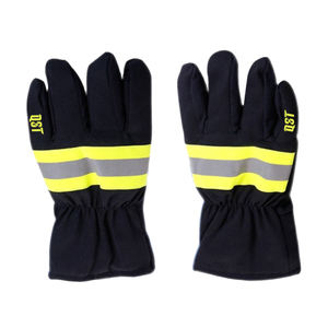 Guantes de Bombero Profesionales QST, Resistentes al Calor y las Llamas, Forrados, Resistentes al Agua, de Cuero de Gamuza Completa para Conductor - Product Image 1