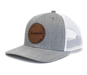 OEM personnalisé votre propre conception sur patch en cuir chapeaux de camionneur classique de haute qualité Gorras personnalisé chapeaux de camionneur maille - Product Image 2