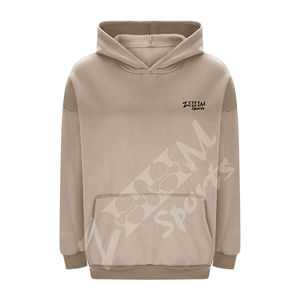 เสื้อฮู้ดสวมหัวแขนยาวโอเวอร์ไซส์ของผู้หญิงเสื้อกันหนาวลำลองทรงหลวมมีกระเป๋าด้านหน้าพิมพ์ลาย ODM สำหรับฤดูใบไม้ร่วงฤดูหนาว - Product Image 1