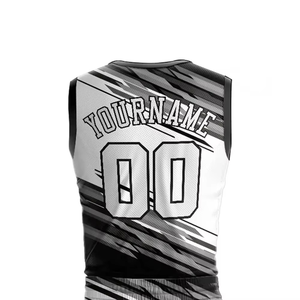 New Design Basketball Uniforms Hot Selling Basketball Wear Kids Quick Dry Sublimated Basketball Uniform Set - Product Image 4