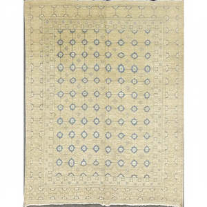 Alfombra de Peshawar y Khotan anudada a mano, única en su tipo, de 10'5 x 8'1, modelo Pes_Kho_58 - Product Image 1