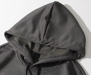 Sweat à capuche léger délavé à l'acide pour hommes 100% coton brodé Design solide Doublure tissée pour la saison d'hiver Prix raisonnable en vente - Product Image 4