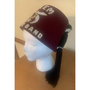 Shriners Fez <b>Band</b> <b>Hat</b> with Jeweled Rhinestone Tassel Pin Vintage Freemasons Masonic <b>Hat</b> High Quality Custom Best Sale Hot Fezz - Product Image 4