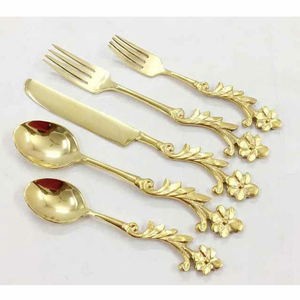 Juego de cubiertos de cocina de acero inoxidable chapado en oro y mango único, nuevo desarrollo con la mejor calidad - Product Image 3