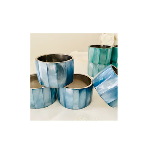 Servilleteros con incrustaciones de hueso con logotipo transparente personalizable Diseño de color de diferentes tamaños para fiestas de boda Vajilla Favores de vajilla - Product Image 3