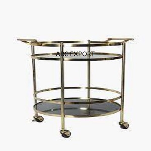 3 Layer Large Size Stainless <b>Steel</b> Storage Shining Metal Antique Designing Decorative For Bathroom <b>Shelves</b> Storage Good Price - Product Image 3