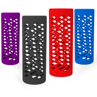 Housse de protection en silicone au design classique pour bouteille d'eau de 18 oz avec isolation thermique de 24 à 36 heures, housse personnalisée pour la randonnée