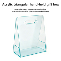 Scatola Regalo Triangolare in Acrilico Trasparente con Design a Piegatura Termica, Personalizzabile e Consegna Rapida, Direttamente dalla Fabbrica