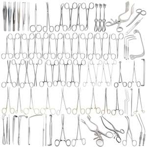 Ensemble d'instruments rétracteurs manuels réutilisables en acier inoxydable de 114 pièces pour la chirurgie de la tête et du cou, traitement des affections - Product Image 1