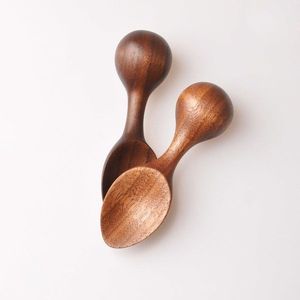 Accessoires de cuisine écologiques, cuillère en bois d'acacia et de mangue ronde, manche long, cuillère à soupe en bois, articles de cuisine de restaurant - Product Image 2