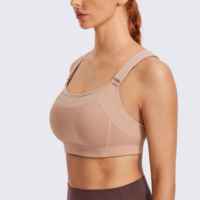 Bra Olahraga Wanita Custom dengan Tali yang Dapat Disesuaikan, Bantalan Penyangga Tinggi, Grosir, Bahan Bernapas untuk Yoga, Fitness, Lari, Gym, dan Olahraga Aktif
