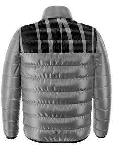 Doudoune bicolore personnalisée de haute qualité pour l'hiver, tissu à bulles rembourré chaud avec support coupe-vent entièrement sublimé - Product Image 3