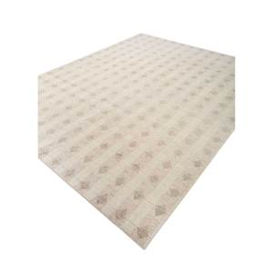 Alfombra de Lana Anudada a Mano Erbe Ivory, Diseño Geométrico Abstracto, Rectangular 9x12, Tabriz, para Sala de Estar, Pasillo, Dormitorio - GS-1092 - Product Image 2