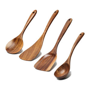 Accessoires de cuisine spatules à retournement ensemble d'accordeur en bois dur spatule en bois à bas prix en gros - Product Image 1