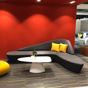 Modern Nordic Executive Office <b>Sofa</b> Set PU <b>Leather</b> <b>Cover</b> Convertible Reception Seating Set Commercial Office Lobby Lounge <b>Sofa</b> W - Product Image 1