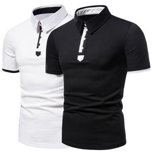 Polo de golf imprimé mode unisexe haute qualité chemises en coton blanc uni pour hommes nouveau design - Product Image 1
