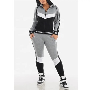 Vêtements de mode de haute qualité le dernier patchwork de conception ensembles de jogger de course à pied de blocs multicolores pour les femmes - Product Image 5