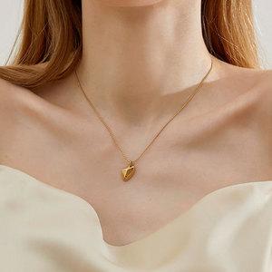 Collar de Joyería con Colgante Irregular de Acero Inoxidable 316L, Chapado en Oro de 18k, Resistente al Agua y al Deslustre, Estilo Vintage, para Mujer - Product Image 3