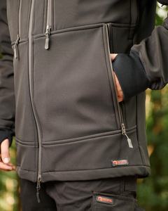 Top Tendance Boomletcorp Softshell Randonnée Veste pour Hommes Confortable Coupe-Vent et Respirant À Capuche Toile Tissu - Product Image 3