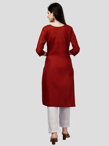 Kurti mágico de algodón informal completamente cosido con trabajo de bordado intrincado para la moda india y pakistaní hecha de rayón - Product Image 2