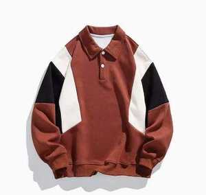 Sudadera Casual de Venta Directa de Fábrica con Logotipo Personalizado, 320GSM, Mezcla de Algodón, Cuello Polo Básico, Sudaderas para Hombre OEM - Product Image 3