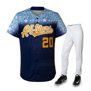 Conjunto de uniforme de béisbol/softbol personalizado de alta calidad para hombres, diseño elegante ajustado, ropa deportiva de talla grande, Béisbol de moda - Product Image 1