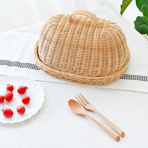 Cubierta de mimbre ovalada hecha a mano ecológica natural de diseño elegante para utensilios de cocina de Vietnam - Product Image 5