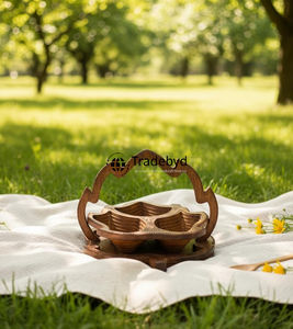 Panier de service moderne en bois artisanal écologique pour fruits secs et articles de luxe, multi-usages pour fruits secs Tradebyd - Product Image 4