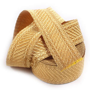 Regimental Gold Trim Lace Braid Galon 20 mm Lace Uniform Decoration Trenzas de encaje francés para la venta - Product Image 2