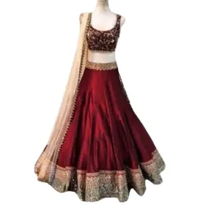 Beautiful Red Bridal Lehenga Blouse Designs Beautiful Wedding Party wear dress Traditional Lehengas for girls ethnic wear