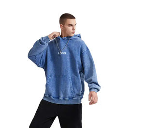 Sweat-shirt à capuche en jersey contrasté de style occidental OEM pour hommes, motif uni, coupe-vent, respirant, écologique, hiver - Product Image 1