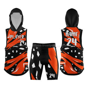 Uniformes de Fútbol 7v7 Personalizados de Primera Calidad, Uniformes Sublimados Transpirables de Compresión 7on7 con Mangas Cortas - Product Image 1