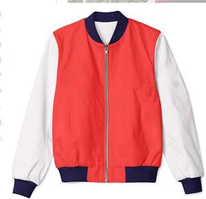Veste bomber classique confortable à motif brodé en gros 2025 VERIOS COLOR Noir Rouge Fin Hiver Badge Frontal - Product Image 2
