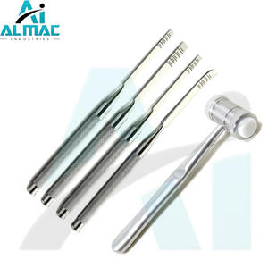 ALMAC Jeu d'instruments chirurgicaux manuels en acier inoxydable allemand de qualité supérieure, 5 pièces, burin dentaire fendu pour os alvéolaire - Product Image 3