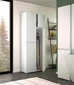 Mueble de Baño Multiusos Terraneo, Moderno, de Aglomerado, con Práctica Cesta para Ropa Sucia, Superventas - Product Image 5