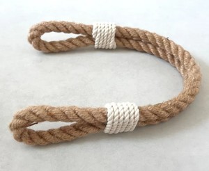 Abrazadera para Cortinas de Cuerda de Yute con Detalles de Algodón Blanco, Estilo Rústico Bohemio - Product Image 4