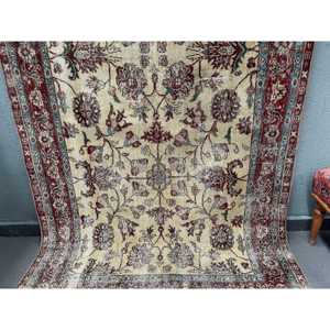 พรมวินเทจตุรกีขนาด 4.6x7.7 ฟุต พรมปูพื้น พรมลายจุดสีแดง - Product Image 2