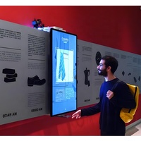 Écran coulissant interactif vertical, musée AR intelligent, expositions d'ouverture, diaporama tactile, affichage mural, exposition, 55 pouces, 65 pouces, 75 pouces