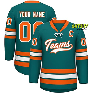 2024 personalizado nuevo diseño Jersey de Hockey sobre hielo Transferencia de Calor impresa 100% poliéster uniforme transpirable de secado rápido - Product Image 6