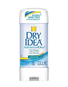 Dry Idea Roll On Desodorante por atacado, Advanced Dry, Unscented Hipo-alérgico, Tubos de 3 onça (Pack de 4)