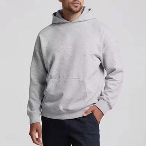 High Quality Regular Sleeve Cotton <b>Black</b> Embroidery <b>Plain</b> Dyed Winter Breathable 400g <b>Men's</b> Hooded Sporty Fleece <b>Hoodies</b> - Product Image 5