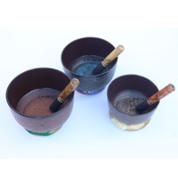 Cuenco Cantador de Aluminio Antiguo Personalizado para Terapia de Sonido y Meditación, Artesanía Metálica Grabada a Mano, Herramienta de Sanación ZNC India