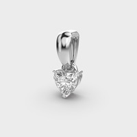 Pendentif solitaire en diamant de forme cœur cultivé en laboratoire certifié IGI en or jaune/blanc et or rose 18 carats, pendentif romantique pour femmes