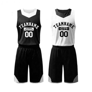 Short de basket-ball d'été personnalisé Vêtements de sport sublimés imprimés réversibles et sans manches pour jeunes uniformes de basket-ball - Product Image 4