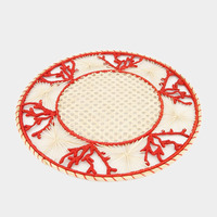 Plaques de chargeur en rotin naturel de haute qualité personnaliser les tailles variété de couleurs napperon en rotin fait main pour décor de table HNH