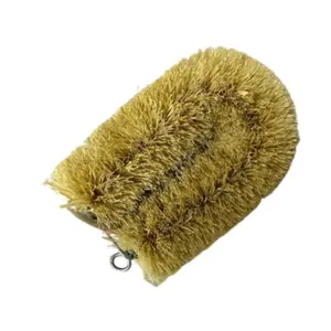 WU 4" Household cleaning tools accessories coconut fiber tawashi scrubbing brush coconut vegetable scrubber
