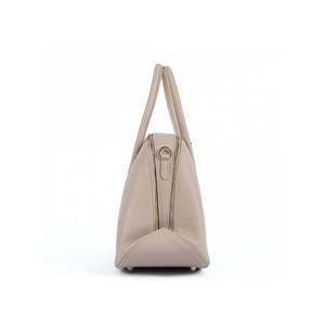 Sac à main en cuir véritable fabriqué en Italie, fermeture éclair, beige, capacité 2-2,9 L, bandoulière - Product Image 3