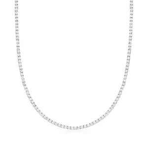 14kt White Gold Lab-Grown Diamond Tennis Necklace | Ethically Crafted | Sparkling Elegance | Exquisite Craftsmanship for Beauty