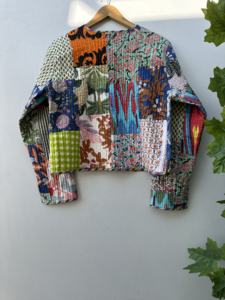 La mejor calidad Patchwork algodón Kantha acolchado transpirable Reversible secado rápido Unisex tamaño personalizado cosido a mano Blazer abrigo - Product Image 3