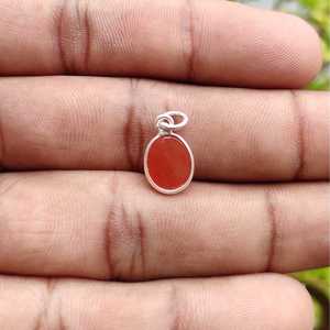 Pendentifs à breloques en argent 925 faits à la main avec lunette fine cornaline pierres précieuses bijoux pour enfants cadeau pour elle en gros - Product Image 6